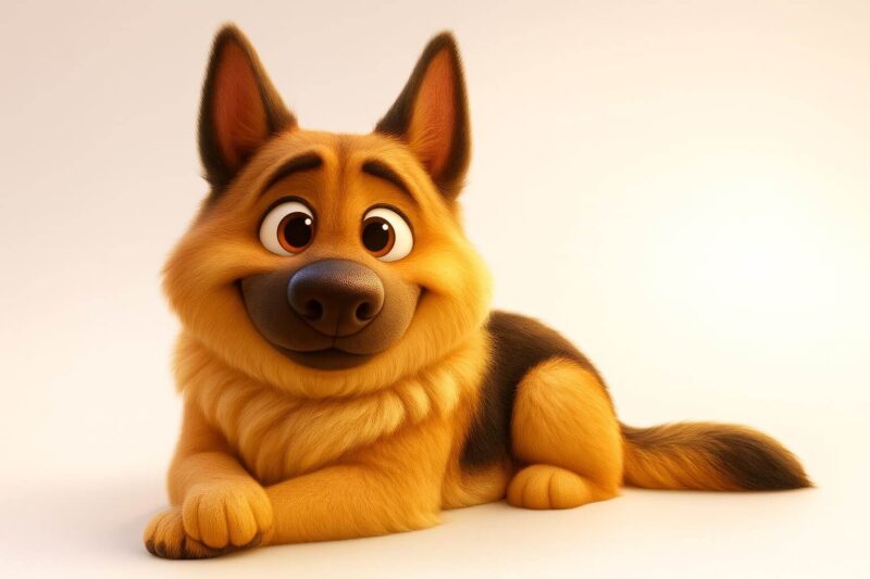 CGI style German Shepherd