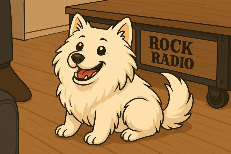 Classic cartoon style Japanese Spitz