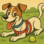 Classic cartoon style Jack Russel