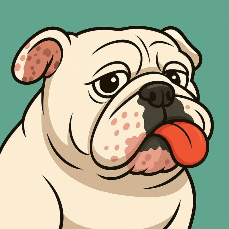 Classic cartoon style Bulldog