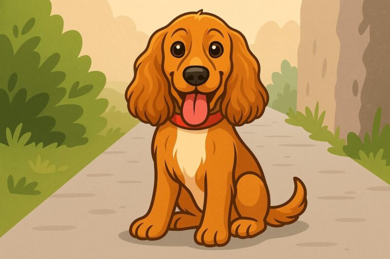 Classic cartoon style Spaniel