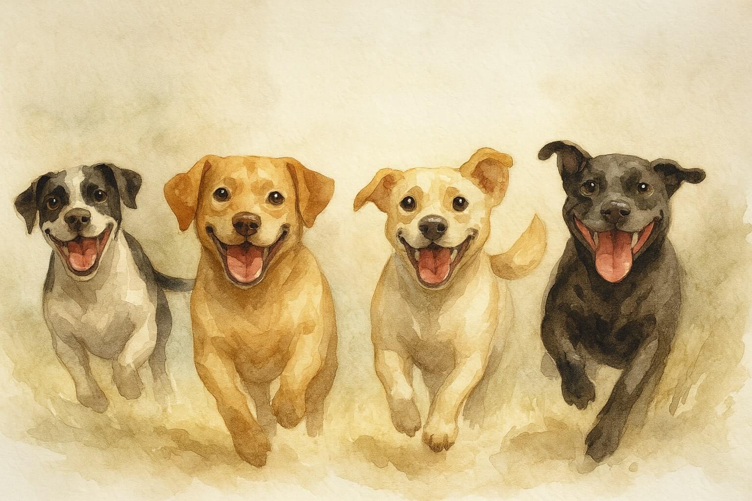 WatercolourMemoryDogsJumping