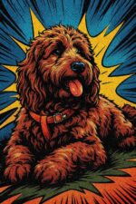 A comic book style image of a Cockapoo