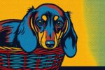 Pop Art style image of a Dachshund