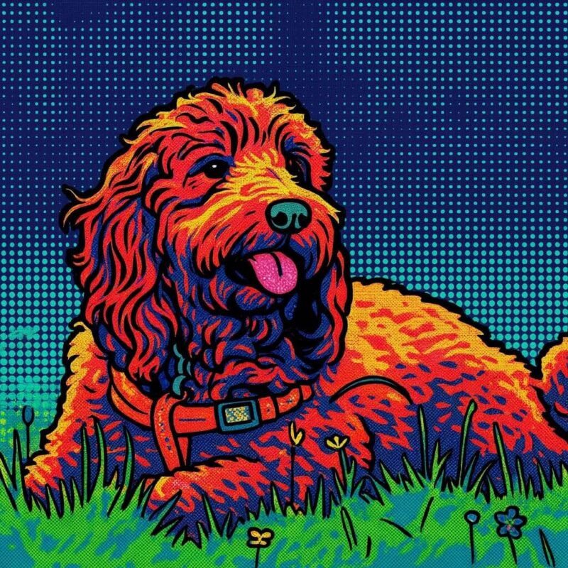 Pop Art style image of a cockapoo