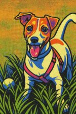 Pop Art style image of a Jack Russel