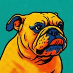 Pop Art style image of a Bulldog