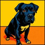 Pop Art style image of Cane Corso