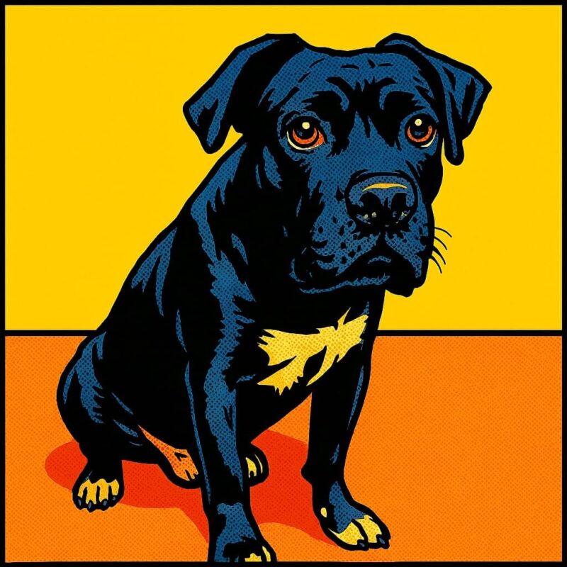 Pop Art style image of Cane Corso