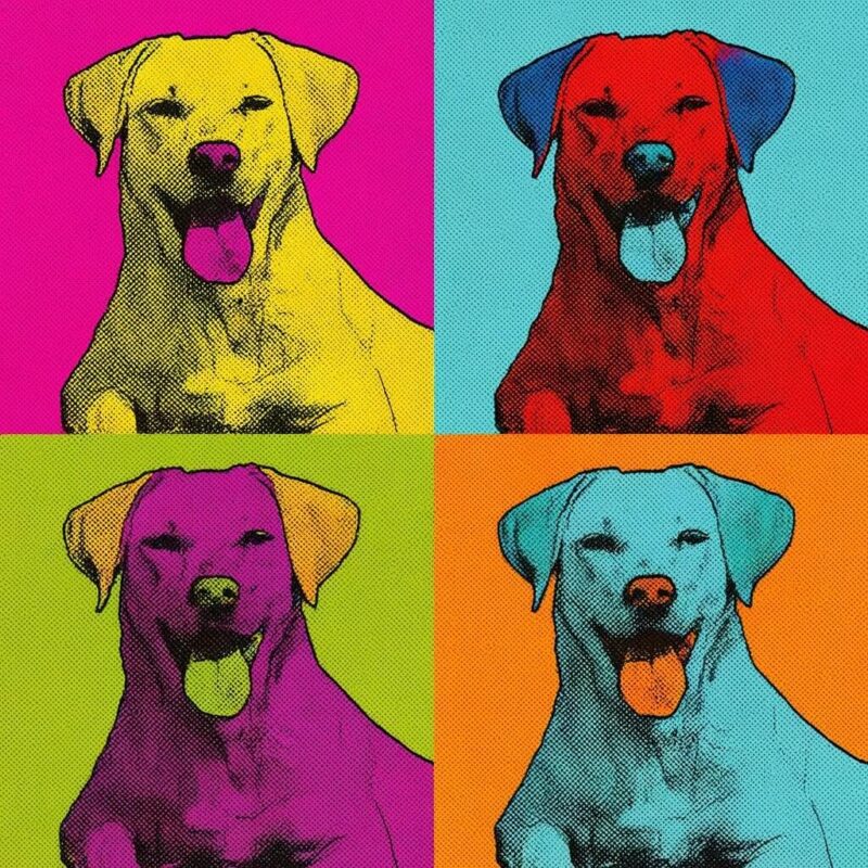 Pop Art style image of a Golden Retriever