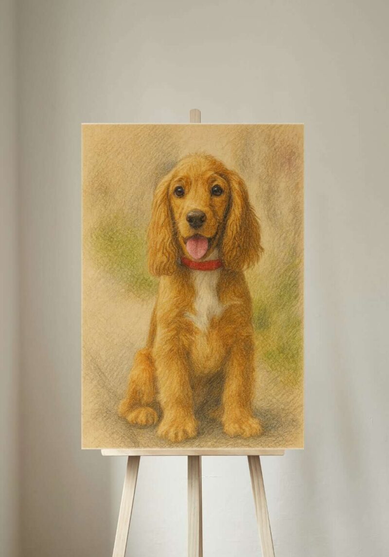 A fine art print of a Spaniel