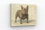 A Signature Splash style canvas print of a French Bulldog