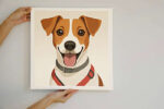 A print of a Studio Minimal style Jack Russel