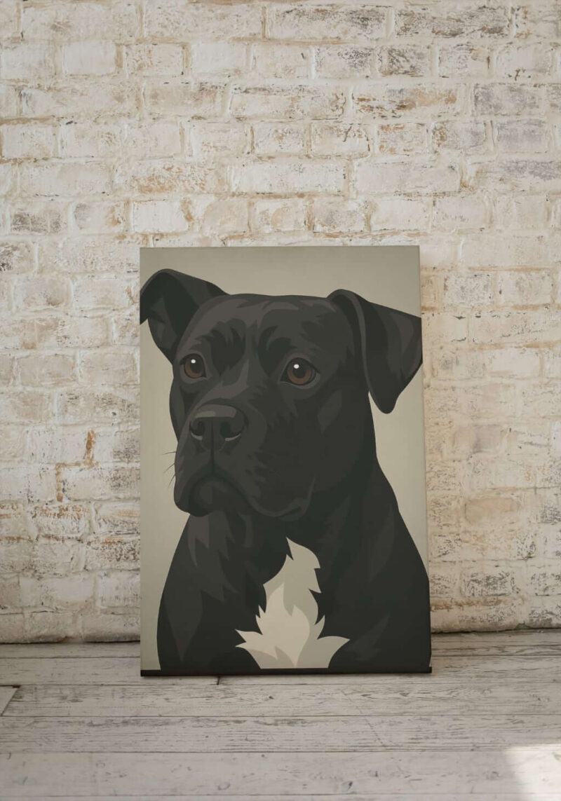large canvas print of a dog
