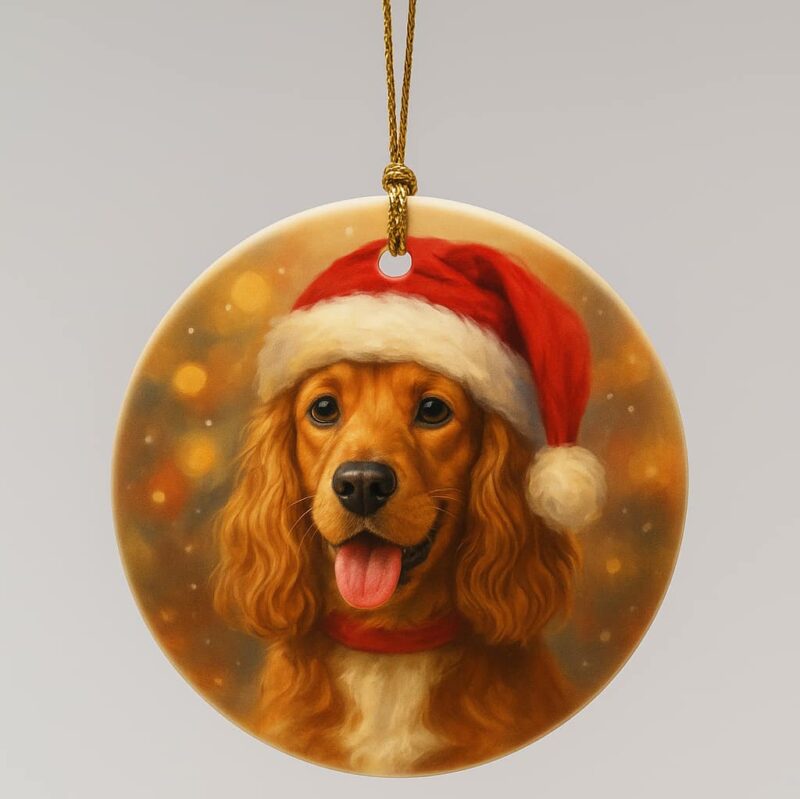 Ceramic Pet Portrait Christmas Tree Decoration