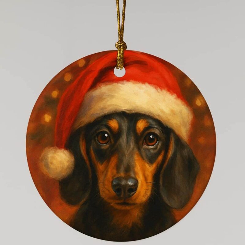 Ceramic Pet Portrait Christmas Tree Decoration